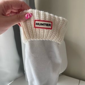 Hunter Boot Socks in White, for Tall Boots, Size Large (Women’s 8-10)